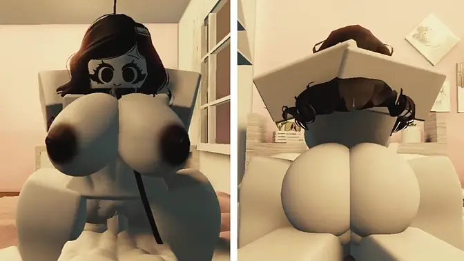 Roblox chick gets fucked in game
