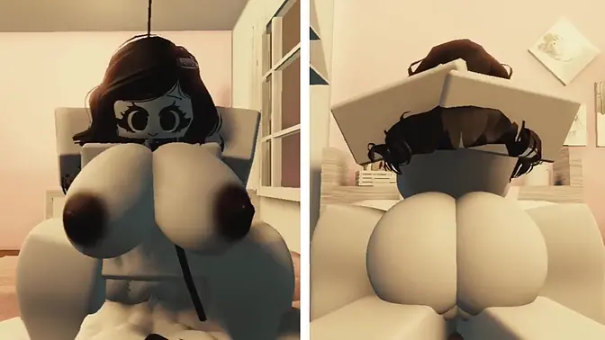 Roblox chick gets fucked in game