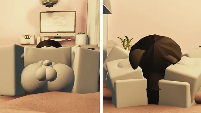 Roblox chick gets fucked in game