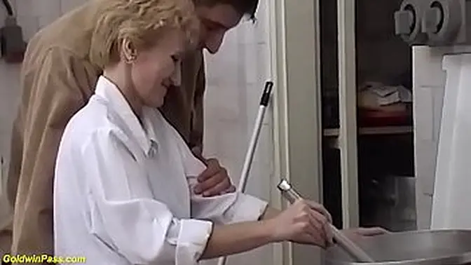 German stepmom with hairy bush gets rough banged by her stepson's big dick