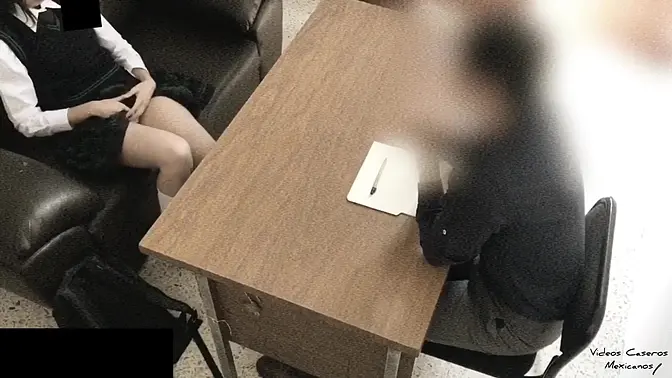 Young Latina teacher gets fucked in office for better grades