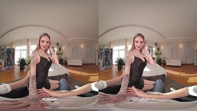 Busty Sladyen Skaya Is Waiting For A Proposal, In The Meantime She Slips Off Her Lingerie And Slides On Top Of You