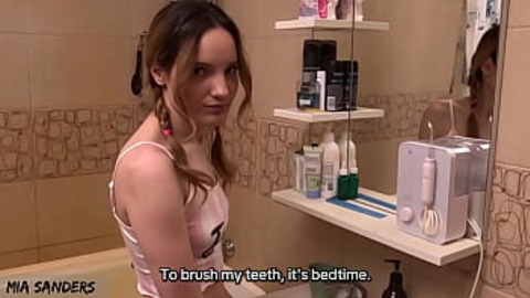 **Sister screws step bro, nasty fuckfest anal👌 sex romp**