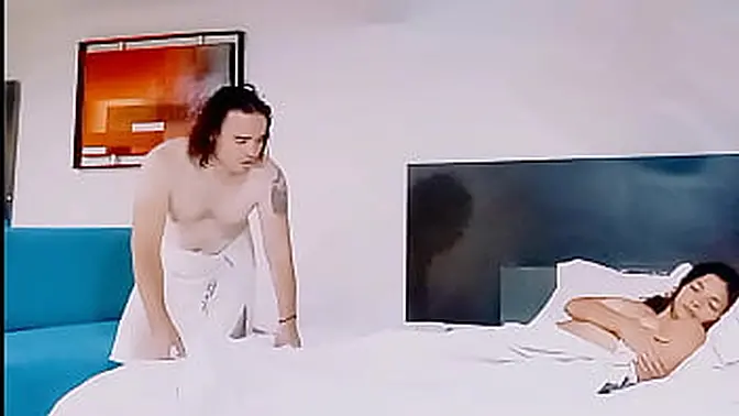 Girl next door wanks her big natural tits while unaware of hidden camera