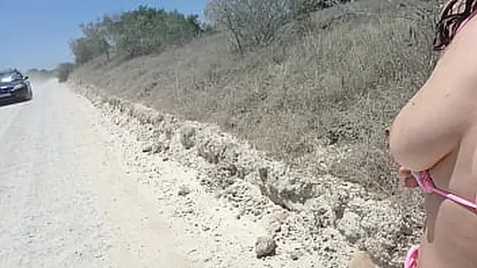 Hot Latina in bikini rides cock and squirts