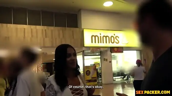 Latina slut blows me in public POV