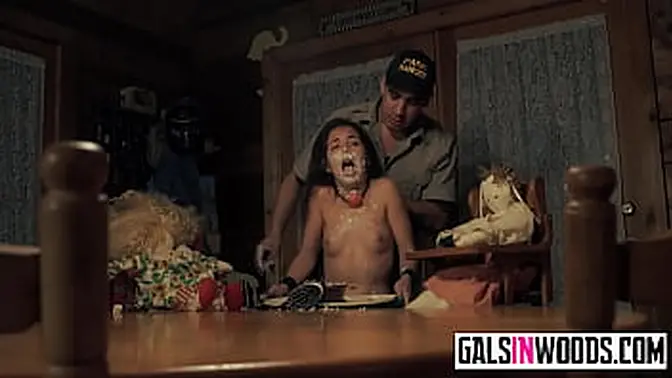 Innocent teen takes humiliated by big cock in the woods