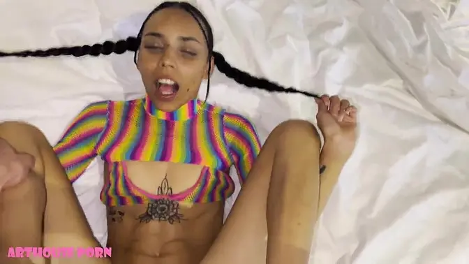 Slutty Latina takes a pounding in doggystyle and missionary