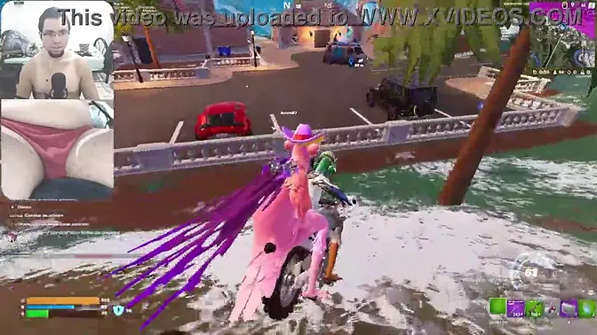 Nude Fortnite player shows off tits and cock in explicit gameplay