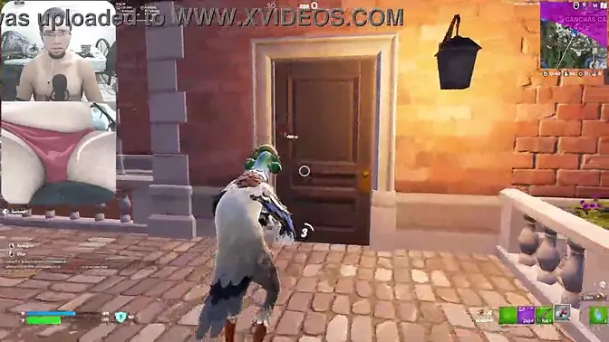 Nude Fortnite player shows off tits and cock in explicit gameplay