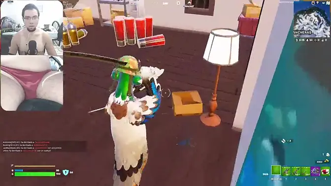 Nude Fortnite player shows off tits and cock in explicit gameplay