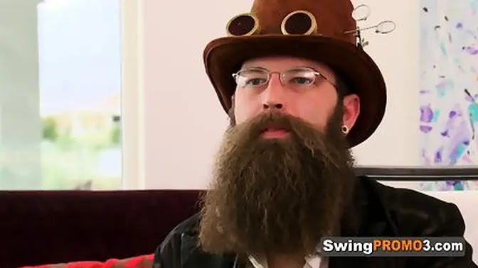 Odd couple foreplays with other horny couples before the party