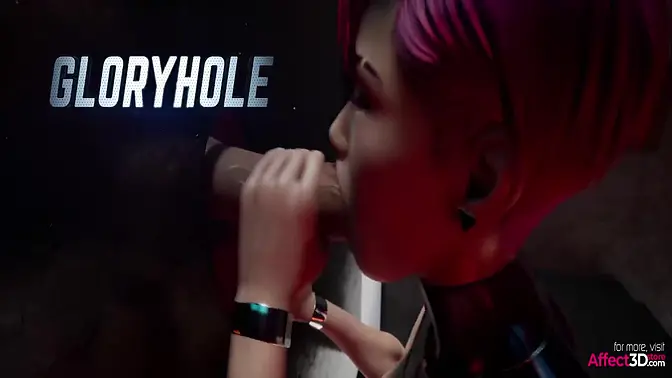 Futanari babe licks and rides 3D cock