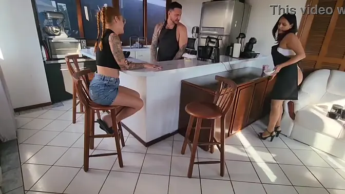 Sultry Latina milf gets fucked in kitchen
