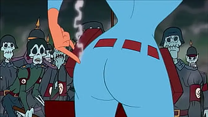 Cut cartoon babe gets pounded