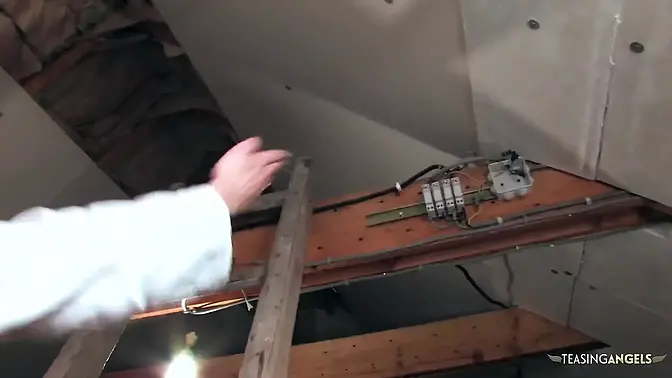 Blonde in white stockings gets fucked hard in her ass