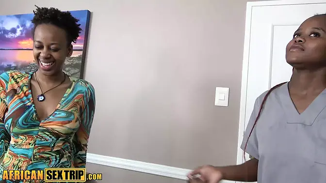 Ebony Sex Trip - Busty Black Masseuses In Charming FFM Interacial Action