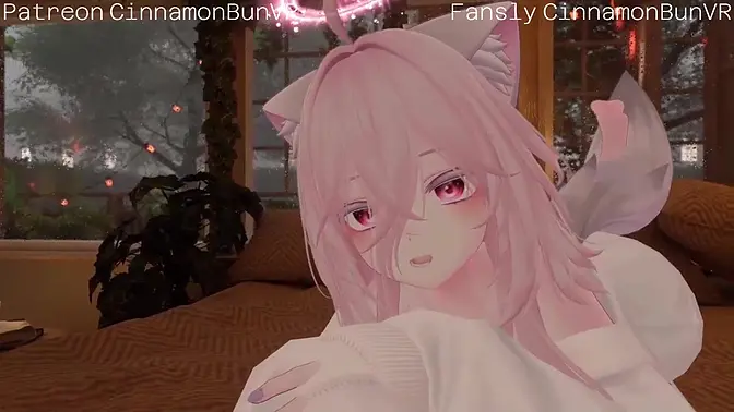 Virtual Reality VRChat - Lonely girlfriend longs for your touch