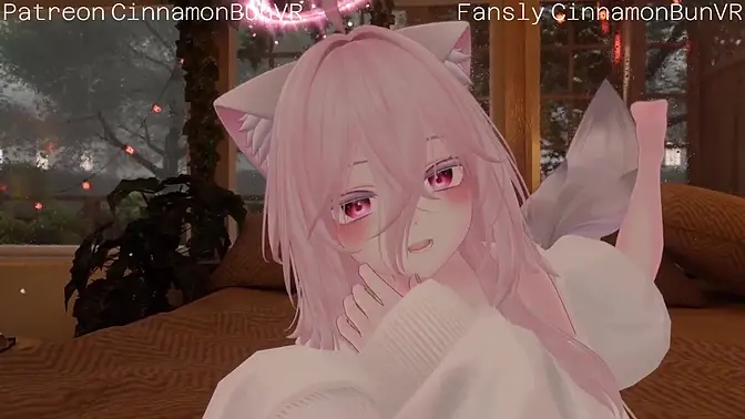 Virtual Reality VRChat - Lonely girlfriend longs for your touch