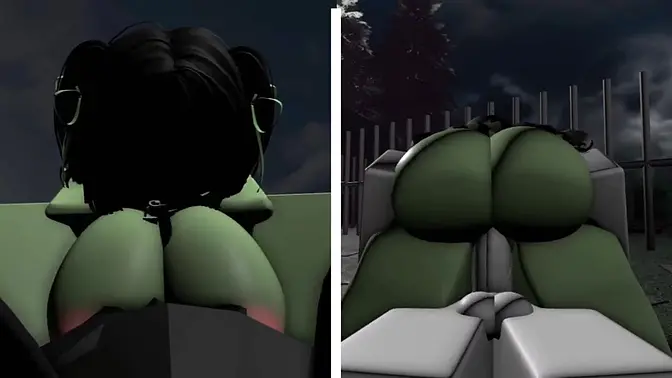 Big tit friend gets pounded in Roblox game