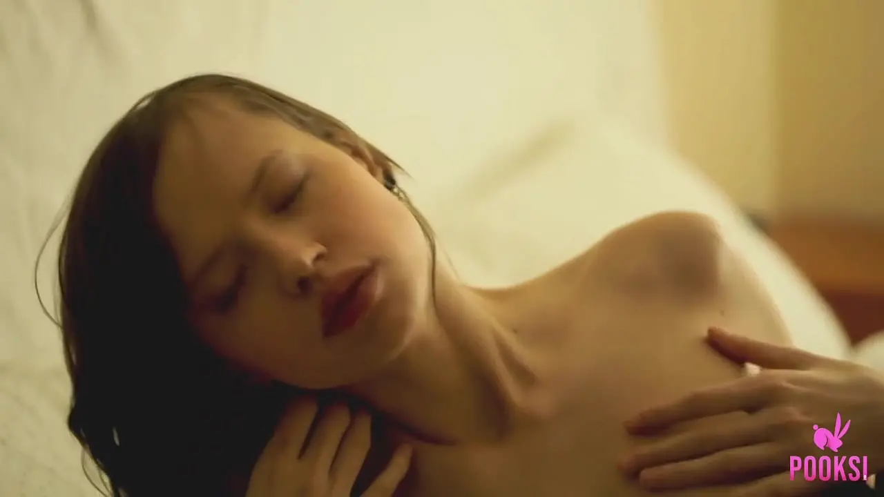 Skinny Asian Teen in Lingerie Teases Nipples and Clit