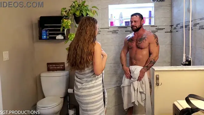 Seductive sister-in-law teases and upskirts husband