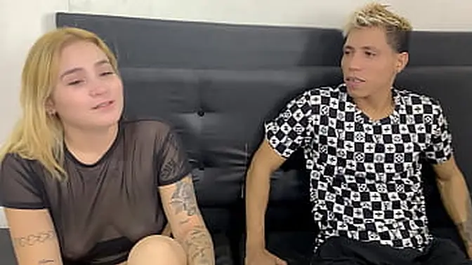 I fuck my step brother while we are alone at home  he cums in my ass  pov-porn in Spanish-big-ass blonde-sex without a condom-anal creampie 