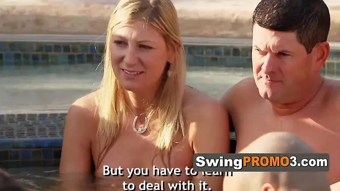 Hot tub swingers party - Couples get wild