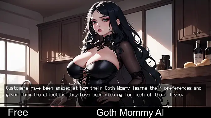 Cyberpunk Goth Mommy fucks AI in erotic strategy game