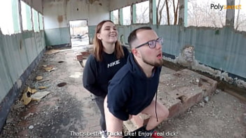 Public Blowjob A Guy In POV After He Cums A Lot (Russians Speak With Subtitles)