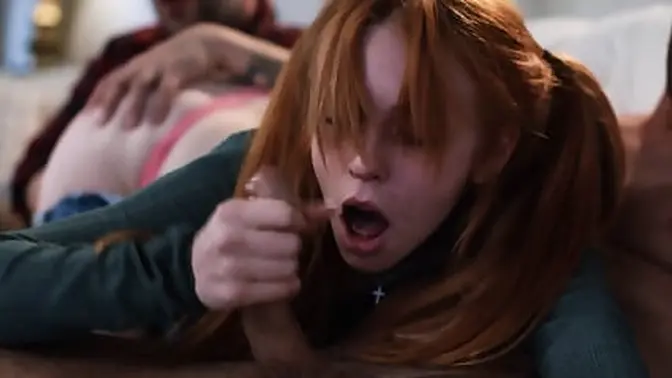 Madi Collins gets double-stuffed in a steamy threesome