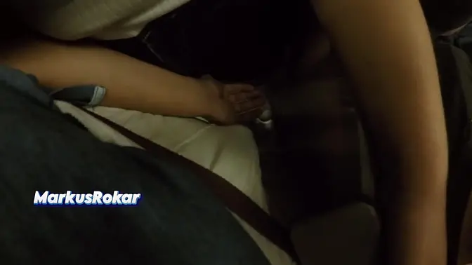 Japanese MILF grabs my dick in public subway