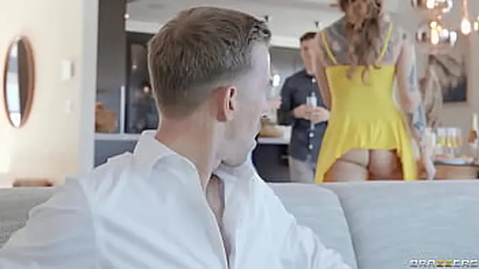 Tattooed Latina sucks and squirts on Brazzers