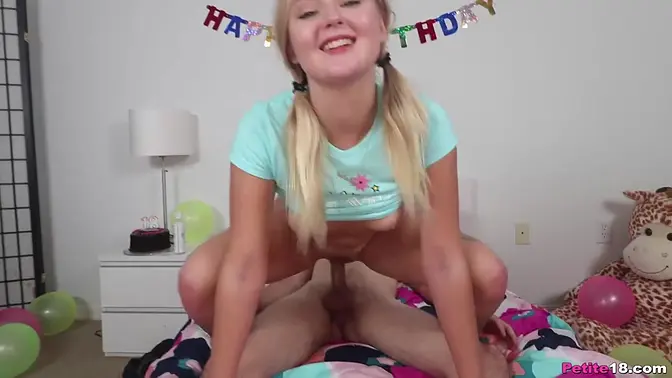 Birthday girl gets nailed on her 18th birthday