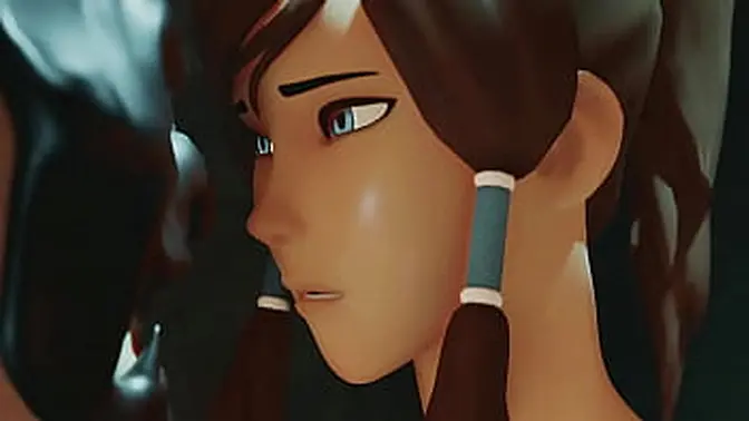 3D babe gets a creampie after deepthroat blowjob and anal