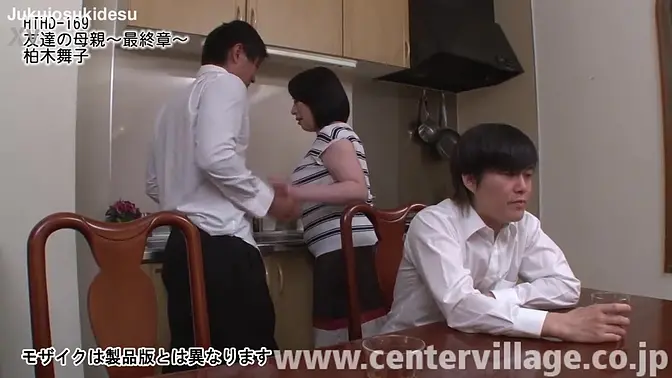 MILF stepmom Maiko gets caught cheating and humiliated by stepson's friend Akio