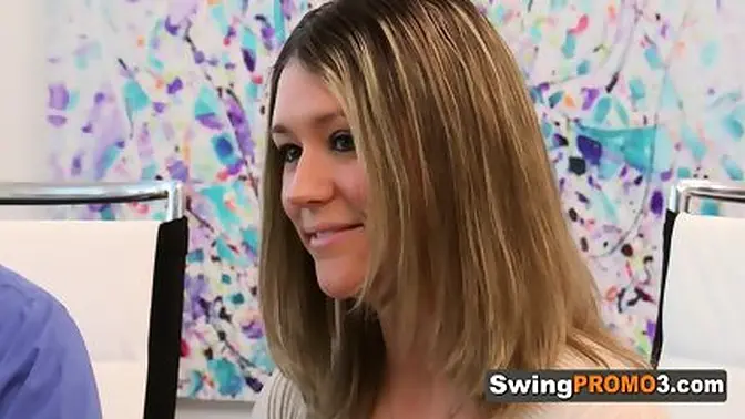 Older couple unleashes wild desires in group setting