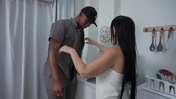 Latina beauty gets fucked hard by BBC and rides it in reverse cowgirl