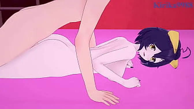 Utena Hiiragi and Haruka Hanabishi in monster-themed hardcore sex