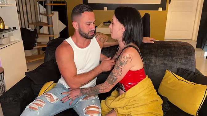 Emilie's Welcoming Blowjob for her New Neighbor