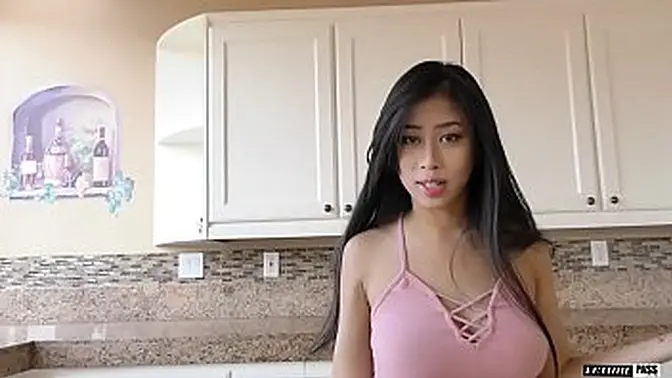 Asian whore gets plowed and creampie'd