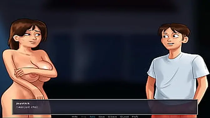 Teen babe with big booty and big tits in harem porn game