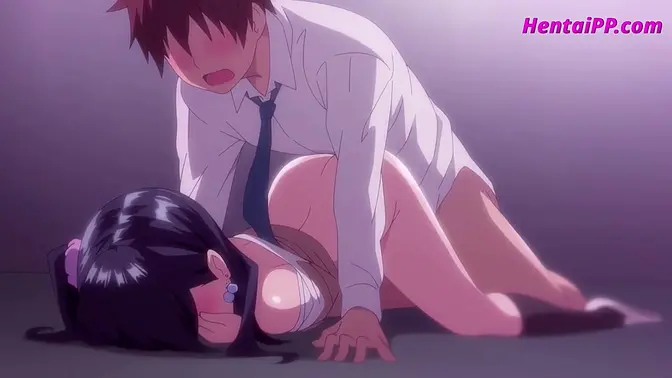 Busty brunette babe sucks and handjobs cock, creampie cum