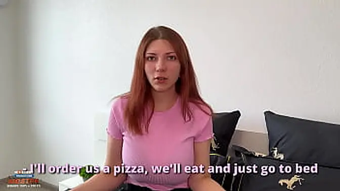 Redhead stepsister gets roughed up by big shaft