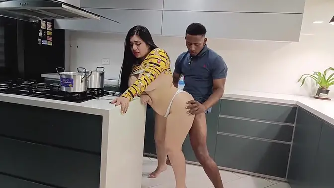 Best friend's sexy wife cheats with curvy black roommate