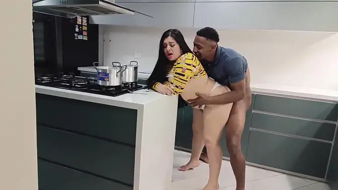 Best friend's sexy wife cheats with curvy black roommate