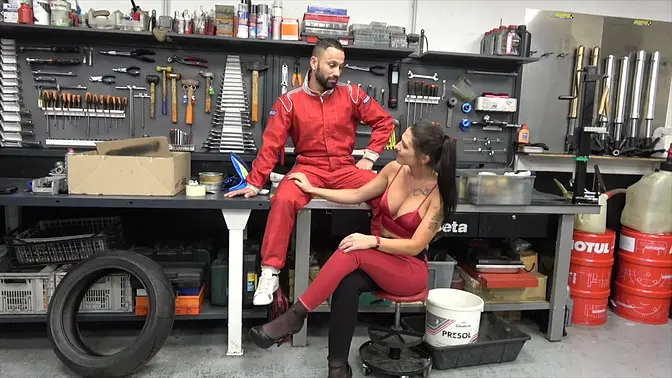 Dreamy girl rides two big cocks