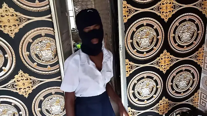 Creampie for the dark-skinned teenie after school