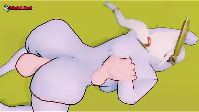 Slutty girl from Infected Heart gives a deepthroat blowjob