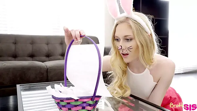 Little bunny dressed in sexy lingerie